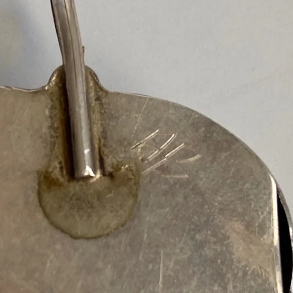 Vintage Turquoise Silver Pendant Necklace Handmade - Picture 7 of 9